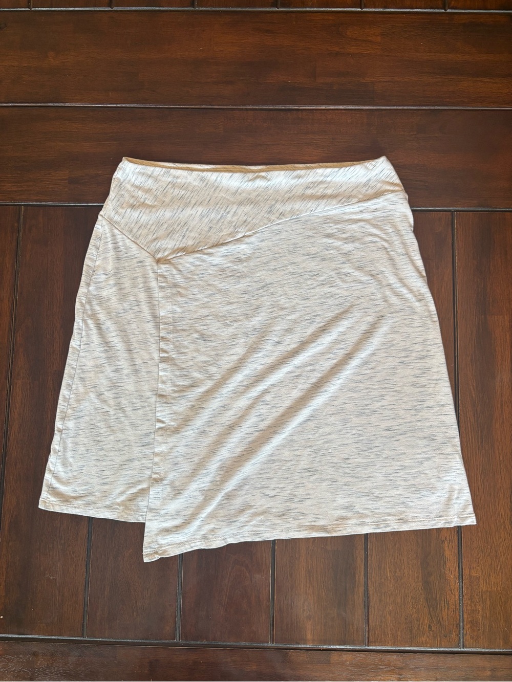 Columbia Sportswear Light Heather Gray Midi Wrap-Style Cotton Blend Skirt Medium